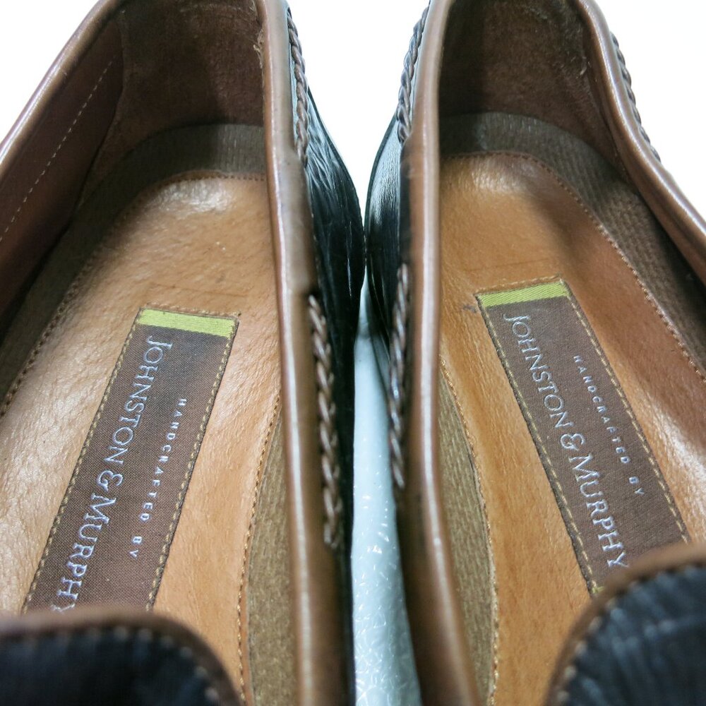 Johnston & Murphy Kiltie Tassel Leather Dress Moccasin Loafers Men's Shoes 10.5 - Picture 2 of 7